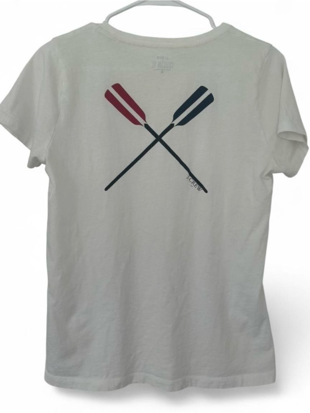 J. Crew Women’s Collector Tee Crewneck with Oar Graphic on Front and Back